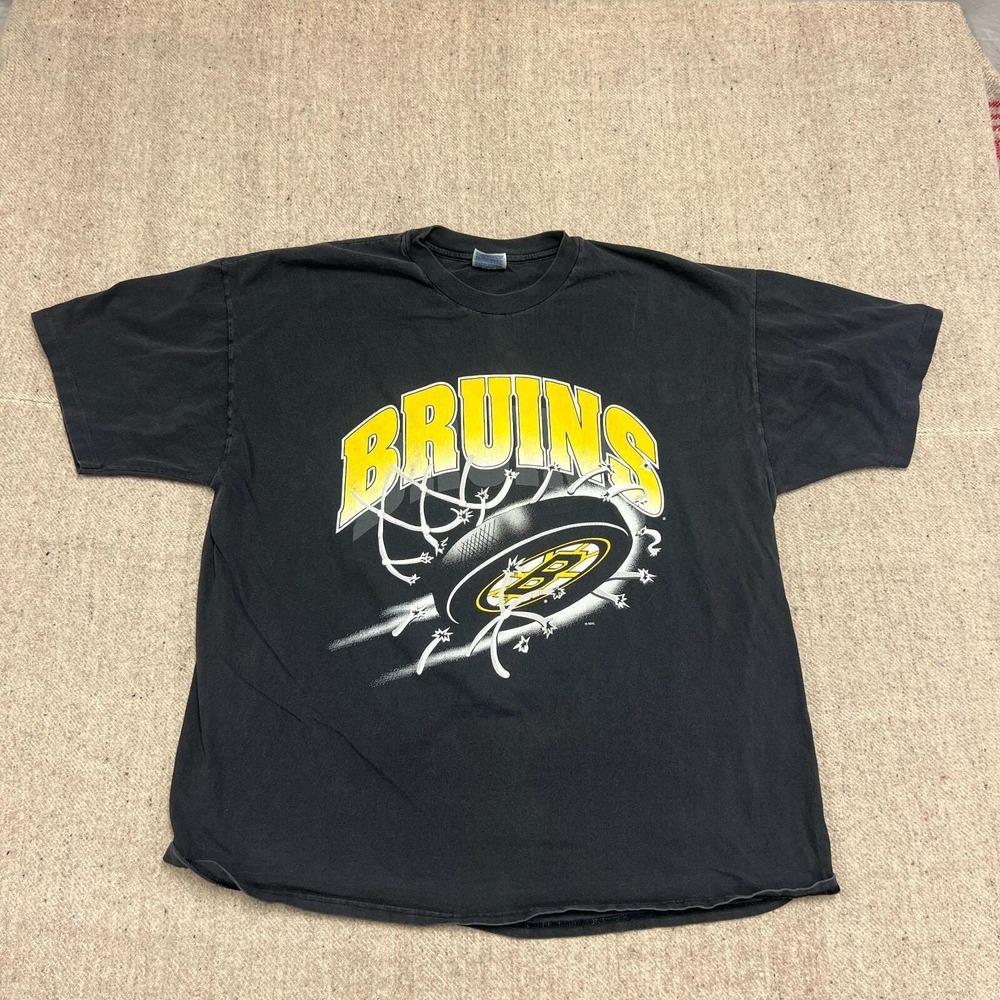 Vintage Boston Bruins Shirt Mens XXL Black 1990s NHL Hockey